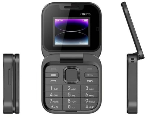 XDGJTBFMY Foldable Flip Mobile Phone, 2024 New Mini Flip Mobile Phone 2 SIM Card Small Display Foldable Cell Phone for Elderly People, Easy to Use, Gift for Father's Day/Mother's Day (Black)