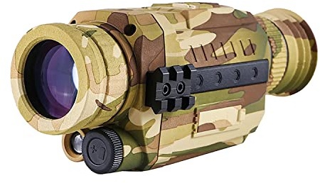 SBNYTBLW Digitales Nachtsichtmonokular 5 X 35 Mm Vergrößerung 656 Fuß/200 M Sichtweite Infrarot-Jagd Nachtsichtbrille Mit 1,5-Zoll-Tft-Bildschirm Und 8-Gb-Tf-Karte/Grün