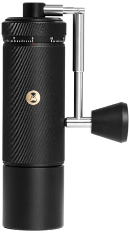 ‌Hand-Kaffeemühle S3 ESP TIMEMORE, Externe Feinjustierung, Für Espresso entwickelt, Upgrade Integriertes Vollmetall-Gehäuse, Klappgriff, Schwarz