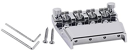 WOURRD Pratico Basso Chitarra Sella Ponte Per 4 Corde In Lega di Alluminio Chitarra Riparazione Strumento Accessori Parti