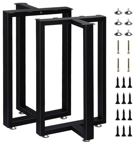 SERdeerCH Patas de mesa de metal para oficina, mesas de ordenador (71 cm). Estructura de hierro robusto en el diseño, forma en T. Uso versátil (salón, cocina, oficina en casa). Fácil montaje