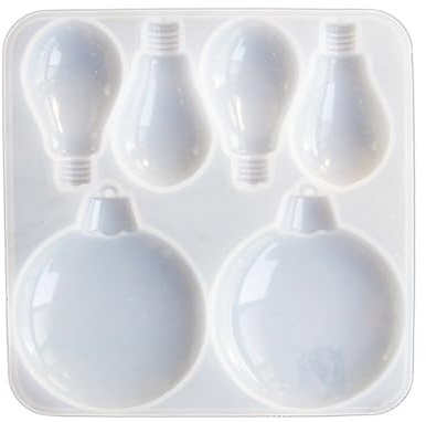 Silicone Mold Creating Unique Light Bulb Shape Christmas Ornaments Moulds for Handmade Gifts and Festival Decors