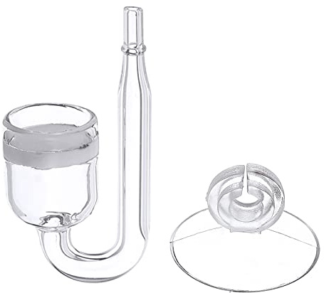 Difusor de CO2 de vidrio transparente atomizador para tanque plantado, fácil de usar, mantiene el acuario