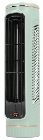 Alomejor Ventilatore da Scrivania, Ventilatore a Torre da Tavolo Compatto e Silenzioso Senza Lama a 3 velocità per Camera da Letto e Ufficio (GREEN)