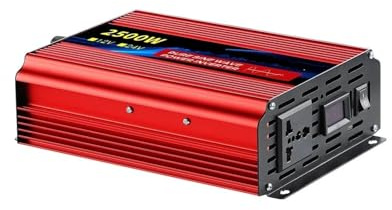 Transformateur Convertisseur Puissance À Onde Sinusoïdale 1600W/10000W 12V/24V CC vers 220V/110V CA Tension 50/60Hz Transformateur Solaire Voiture avec Écran LED(24V60HZ,2500W)
