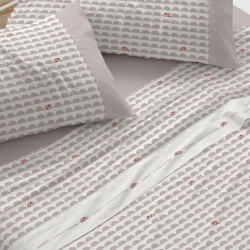 Burrito Blanco | Juego de Sábanas Infantiles Algodón Mezcla Cama 105 Lino | 3 Piezas: Bajera, Encimera y Funda Almohada | 50% Algodón 50% Poliéster | 144 Hilos | Tacto Suave | Larga Duración