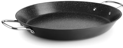 IBILI - Paellera Quarzo 42 Cm, Aluminio Forjado, Asas Acero Inoxidable, 10 raciones, Antiadherente PFAS, Apta para induccion