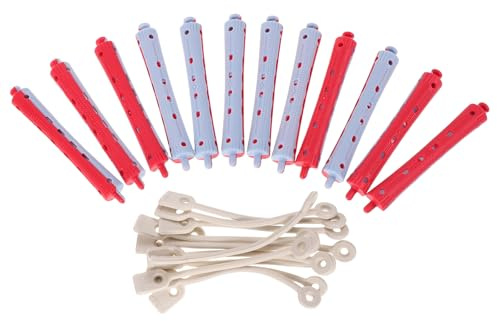 TIKODIDA Juego de 12 Varillas Rizadoras de Ondas para Permanente de Cabello Ondulado, Plástico Duradero y Diseño Versátil para Peinados en Peluquería o Casa