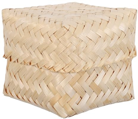 CAXUSD Cesta Vaporera de Bambú Marrón para Cocinar Arroz Glutinoso y Verduras, Artesanal Excelente Retención de Calor, Adecuado para Cocinas Domésticas y Fiestas