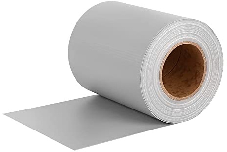 LARS360 35m x 19cm PVC Hellgrau Sichtschutzstreifen Sichtschutzfolie Zaunfolie Dick Blickdicht Sichtschutz Doppelstabmattenzaun Windschutz mit 20 x Befestigungsclips für Gartenzaun, Balkon, Terrasse