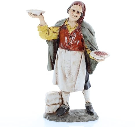 Moranduzzo Wirt für Krippe 12 cm Maßstab 1:15 - Unzerstörbare Krippenfiguren - Stil 700', Handbemalt, Offizielles Produkt, Hergestellt in Italien, Bildhauer M. Landi