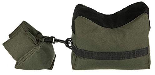 Liuer Portátil Soportes para Armas Resto Bolsa,Apoyo de Arma Banco de Tiro Delantero Trasero para la Práctica al Aire Libre de Rifles/Pistola de Aire Arma Resto Caza Objetivo Tiro Shooting (Verde)