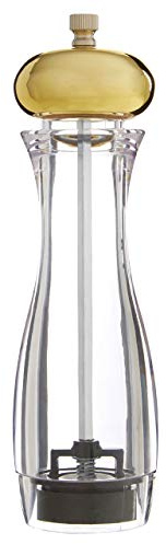 Premier Housewares Salt and Pepper Grinder, Ceramic, Metal - Gold, Medium
