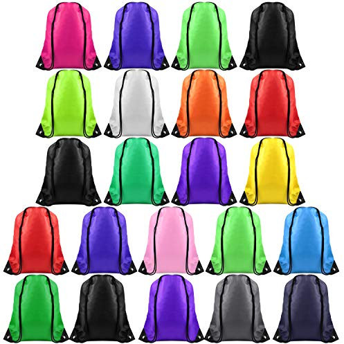 FEPITO Kordelzug Rucksack Taschen Tote Sack Cinch Bag String Rucksack für Gym Reisen (16Colors)