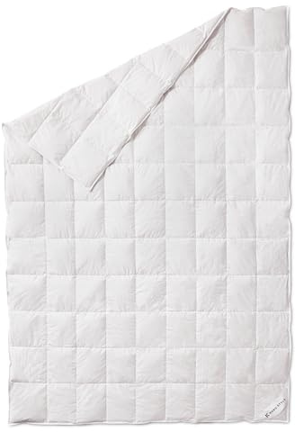 Koru Style Superior Daunen Bettdecke 155x220 cm – 90% Landdaunen / 10% Federn – Leichte Sommerdecke – Daunendecke – Made in Germany – Wärmeklasse 1 (Leicht)