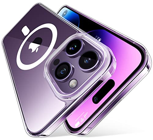 TORRAS für iPhone 14 Pro Hülle für MagSafe Transparent | (Zertifizierte Schutzfähigkeit und Magnetkraft) Handyhülle iPhone 14 Pro Case Stoßfest Kratzfest Schutzhülle Edle Matt