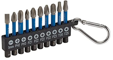 Draper 04933 Impact Rated Screwdriver Bit Set, 50mm (10 Piece)