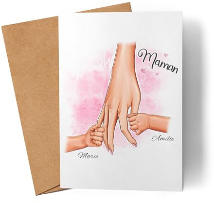 Kiddle-Design Mutter Karte Muttertag Personalisiert für Mama Sohn Tochter Baby Geschenk Kinder Mütter Geschenk Muttertagskarte