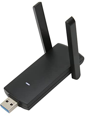 Adaptador WiFi USB 3.0 de Doble Banda, 5G 867Mbps 2.4GHz 400Mbps, 2 Antenas 5dBi, 11/10/8.1/8/7/XP, Mac 10.9-10.15