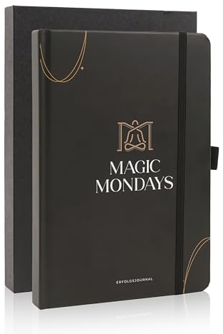 FD-Workstuff MAGIC MONDAYS JOURNAL Erfolgsjournal für Produktivität, Dankbarkeit und Motivation für jeden Tag (A 5) Schwarz