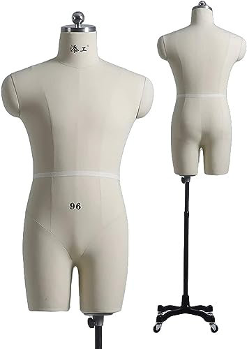 schneiderpuppe Schaufensterpuppe zum Nähen von Herrenbekleidung, Hosen, Hosen, Verstellbare Höhe, Volle Größe für Erwachsene for Clothing Shop Dresses ( Size : XXL-104 )
