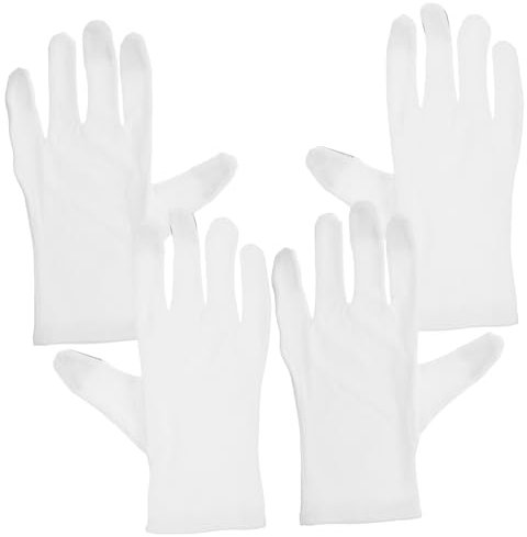 Veemoon 2 Paar Weiße Touchscreen-Handschuhe gärfass gärtopf Grip-Handschuhe für die Arbeit Outdoor-Gartenhandschuhe Arbeitshandschuhe Baumwollhandschuhe für trockene Hände dünne Handschuhe