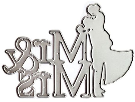 Mr&Mrs. Metall-Stanzschablone zum Selbermachen, Basteln, Braut, dekorative Prägung, Braut, Stanzformen für Hochzeitskarten