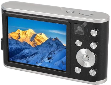 Appareil Photo Numérique 4K, Appareil Photo Compact à Mise au Point Automatique 48 MP avec écran de 2,8 Pouces, Appareil Photo Compact Rechargeable pour étudiants Débutants (Black)