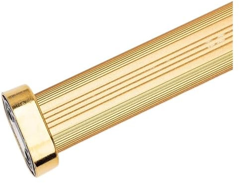 Barra ovalada resistente de 58 cm para armario, barra de aleación de aluminio para colgar ropa, estante de armario, tubo en color dorado, solución de almacenamiento resistente y elegante