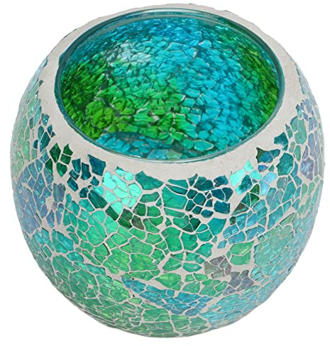 Candelador Votivo, Portavelas de Vidrio de Mosaico Vidrio Duradero para Bar