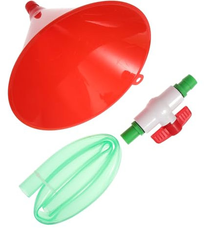 Warmhm Plastic Beer Funnel Valves and Tubes Single and Double Pipe Set for Beer Drinking Games Party Supplies