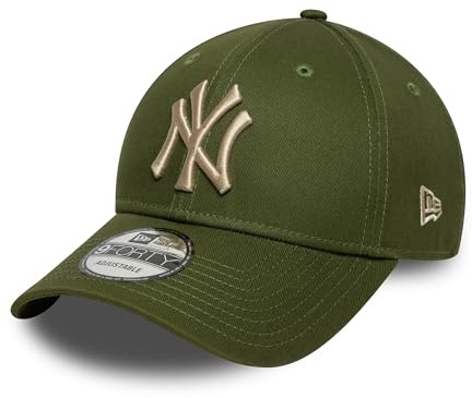 New Era 9Forty Yankees Essential Cap Basecap Baseballcap Curved Brim MLB NY York Damen/Herren - Metallschnalle, mit Schirm Frühling-Sommer Herbst-Winter