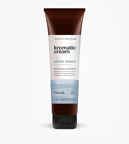 Nook kromatic Cream Silver Moon 150ml | Crema colorante ravvivante colore | Ottimizza i riflessi freddi dei capelli decolorati
