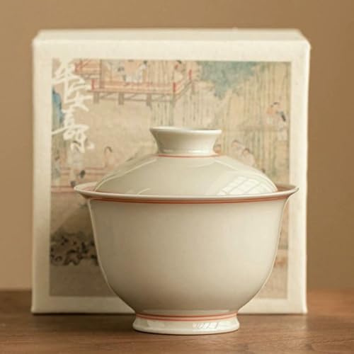 Soupière Ruyi Peinte à la Main en céramique et Porcelaine Gaiwan, Tasses à thé Kung Fu Chinoises, Tasses à thé couvertes Antiques, Service à thé Domestique, Tasse Principale