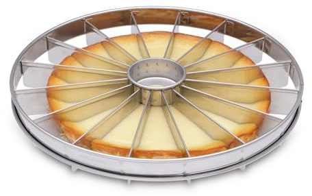 Professional Pie Slicer and Cake Divider | Stainless Steel Pie Portion Cutter Press Cake Marker Evenly16 Portions