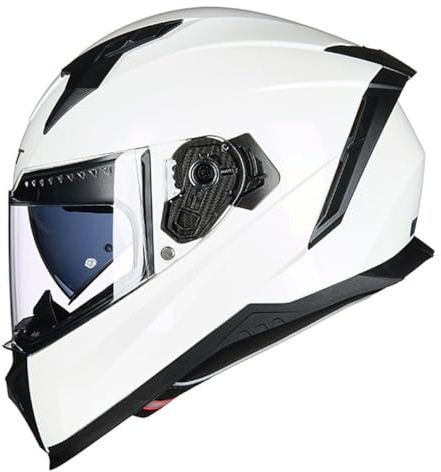 Integriert Motorradhelm DOTECE Zertifiziert Integralhelm Erwachsener Motocrosshelme Mit Doppelvisier Scooter Roller Moped Vollvisierhelm Für Männer Frauen Modular Helm 5,M:57-58CM