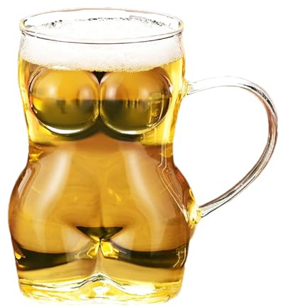 Fierudeng Verre En Forme De Corps De Femme, Chope À Bière En Verre, Chopes À Bière Sexy, Verres À Cocktail, Chope À Bières, Compatibles Lave-vaisselle Et Congélateur
