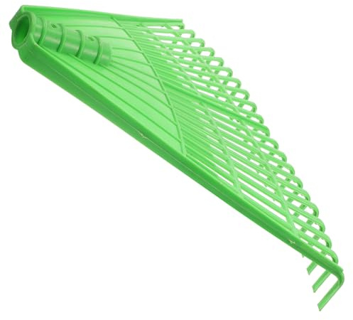 Abaodam Râteau de Jardin en Plastique Vert 21 Dents pour Pelouse et Feuilles Outil Manuel Robuste pour Jardinage Désherbage et Entretien Extérieur Râteaux pour Pelouses et Jardinage