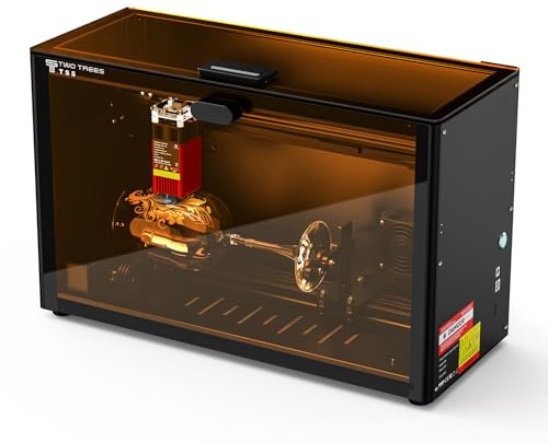 Twotrees TS5 - Máquina de grabado láser de 7 W, para taza con rodillo rotativo láser 4 en 1, carcasa láser, cilindro irregular, 249 × 123 × 123 mm, rango de grabado