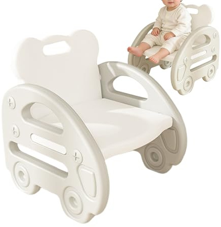 Generico Kinderstuhl mit Rückenlehne, tragbar und niedlich, Autostuhl mit Rückenlehne – für Zuhause, Schule, Kindergarten, Outdoor, Garten, Camping, Mittagessen, Arbeitszimmer