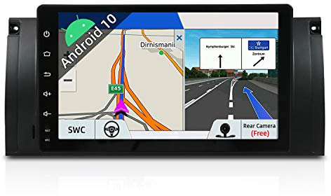 Android 9.0 Autoradio per M5/E39/E53 Car Stereo Navigatore |1 Din 9 pollici 2G/32G | Supporto GPS Bluetooth Controllo del volante WiFi Mirror Link USB DAB+ | Libres videocamera posteriore & Canbus