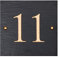 Signs & Numbers Personalised House Numbers, Square Rustic Slate House Number with Any Number 1-9999, Door or Wall House Numbers Black, 20 x 20cm