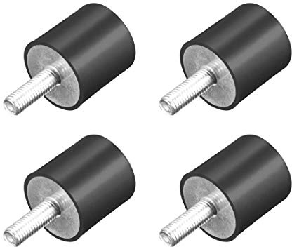 sourcing map 4pcs M8 Vibrations- und Dämpferaufnahme Gummi 1,18x 1,18 | mit Gewindebolzen