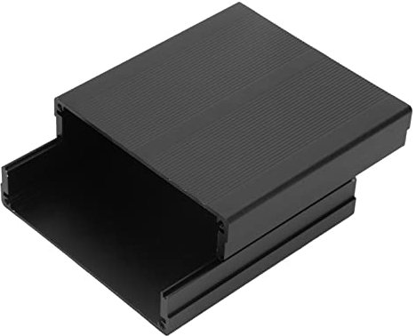 Aluminium Electronic Project Enclosure Heat Dissipation 40x97x100mm Matte Black Pcb Instrument Box