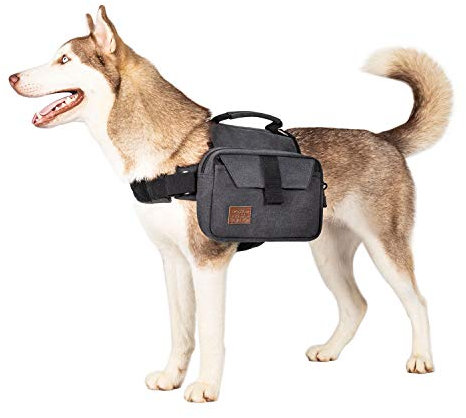 OneTigris Hoppy Camper 2,0 Hunderucksack Camping Wandern Reißen Hundebackpack für M/L Größe Hunde (L, Schwarz)