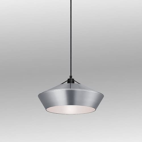 s.LUCE pro LED Pendellampe SkaDa Pendelleuchte Hängelampe, Größe:Ø 40cm, Schirm Flach:Aluminium, Schirm Hoch:Aluminium