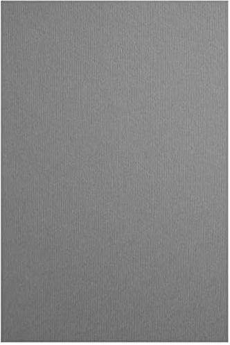 Netuno 100x Strukturkarton Grau DIN A4 21 x 29,7 cm 215g Nettuno Polvere Strukturpapier farbig bedruckbar Bastelkarton mit Linien für Visitenkarten Diplome Einladungen Tischkarten Platzkarten