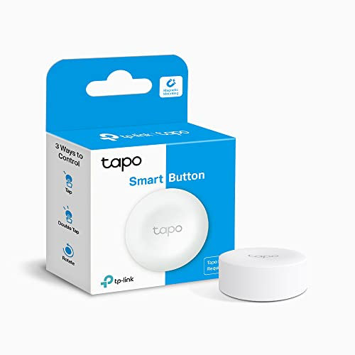 Tapo S200B Smart Button, One-Click Alarm, Lighting Control, Customized Actions, Smart Doorbell, Magnetic Mounting, Battery Included, Easy Installation, Multiple Locations Control, Tapo Hub Required