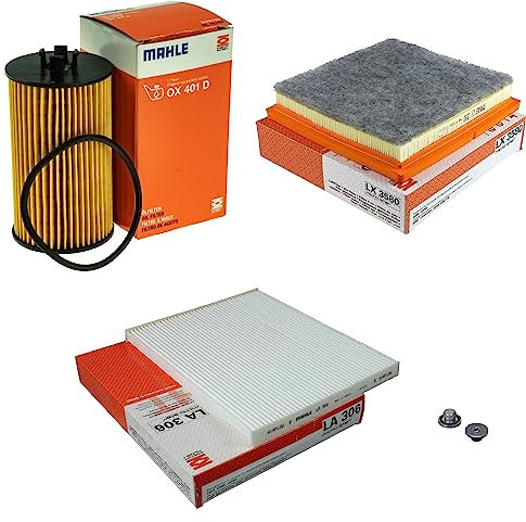 Inspektionspaket Wartungspaket Filterset mit Ölfilter OX 401D, Luftfilter LX 3580, Innenraumfilter LA 306, Verschlussschraube
