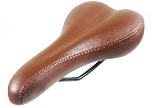 Komfort-Fahrradsitz, Rennrad-Sattel, Vintage, bequemer Fahrradsattel, Retro-Kissen, braunes Leder, Fahrradsattel, Fahrradteile, B